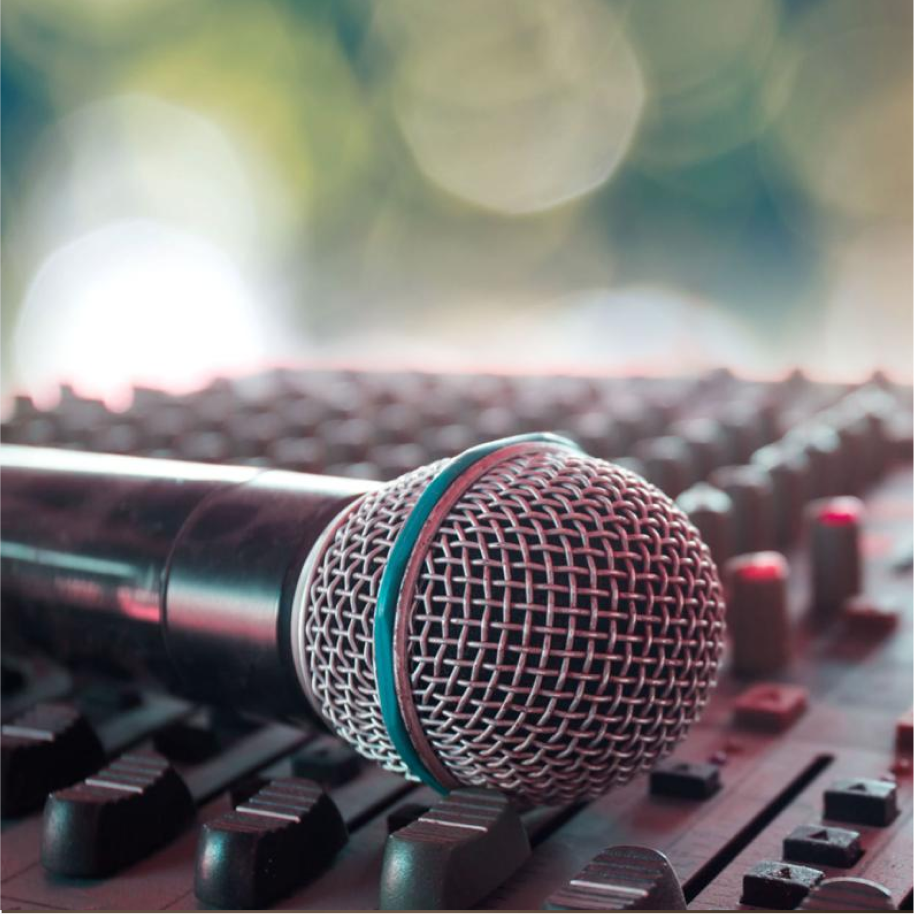 Microphone on Soundboard